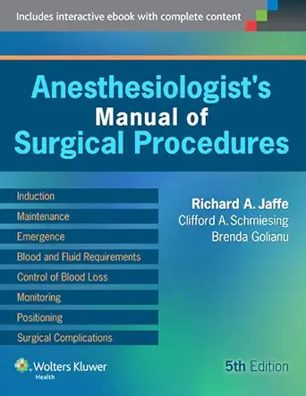Anesthesiologist's Manual of Surgical Procedures
