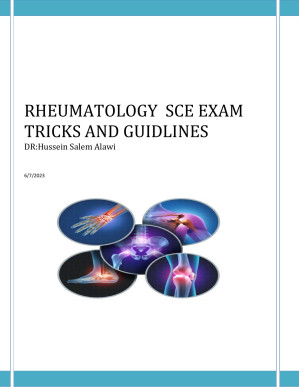 RHEUMATOLOGY SCE EXAM TRICKS AND GUIDLINES
